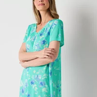 Adonna Womens Short Sleeve V Neck Nightgown