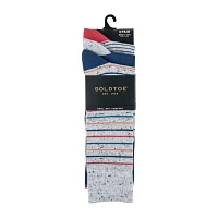 Gold Toe Pop Stripe 3 Pair Crew Socks Mens
