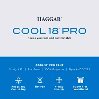 Haggar Cool 18 Pro Mens Straight Fit Flat Front Pant