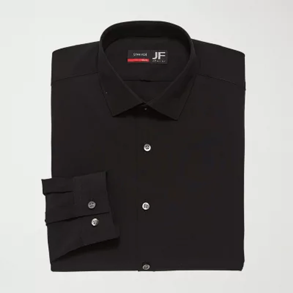 J. Ferrar 360 Stretch Performance Mens Slim Fit Fabric Long Sleeve Dress Shirt