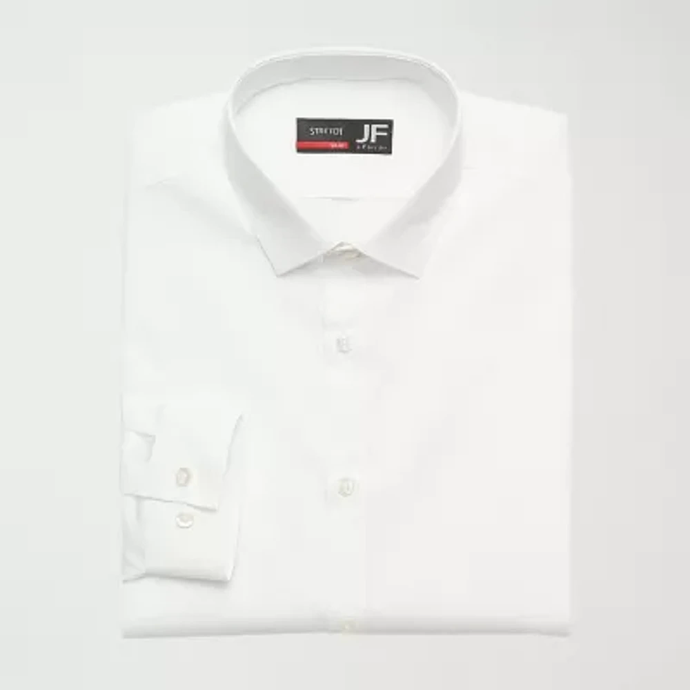 J. Ferrar Slim Ultra Comfort Mens Fit Easy Care Stretch Fabric Long Sleeve Dress Shirt