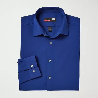 J. Ferrar 360 Stretch Performance Mens Slim Fit Fabric Long Sleeve Dress Shirt