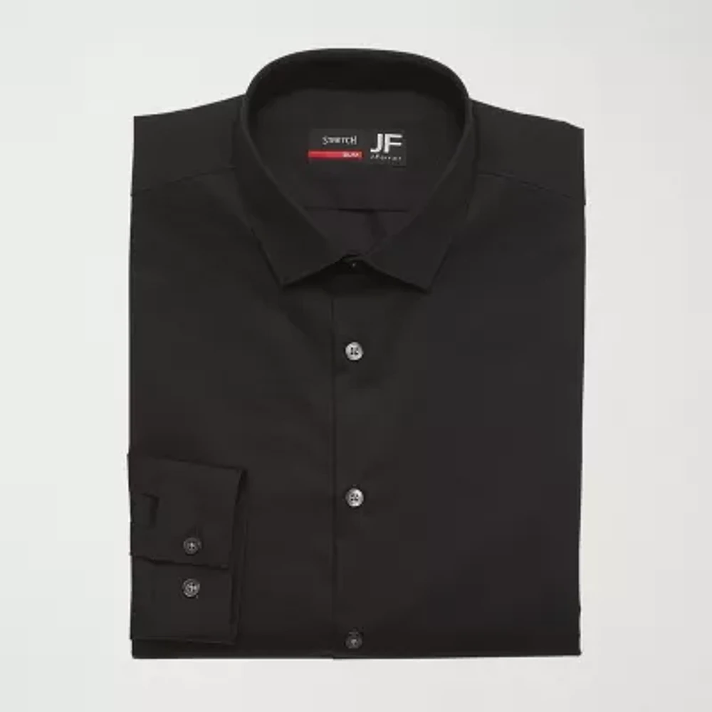 J. Ferrar Slim Ultra Comfort Mens Fit Easy Care Stretch Fabric Long Sleeve Dress Shirt