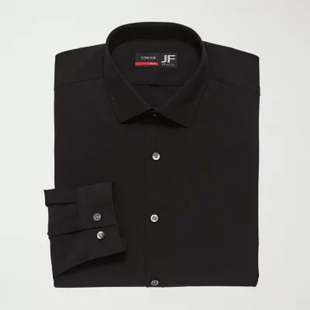 J. Ferrar 360 Stretch Performance Mens Slim Fit Fabric Long Sleeve Dress Shirt