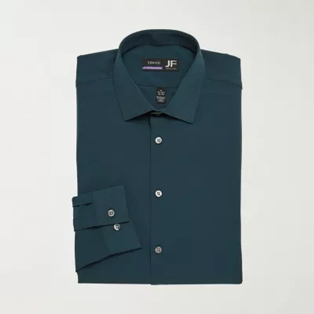 J. Ferrar 360 Stretch Performance Mens Slim Fit Fabric Long Sleeve Dress Shirt