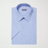 Van Heusen Poplin Mens Regular Fit Easy Care Short Sleeve Dress Shirt