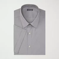 Van Heusen Poplin Mens Regular Fit Easy Care Short Sleeve Dress Shirt