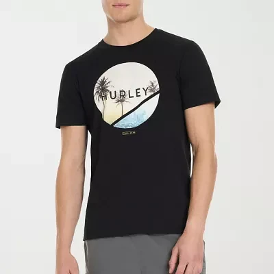 Hurley Mens Crew Neck Short Sleeve Regular Fit Graphic T-Shirt