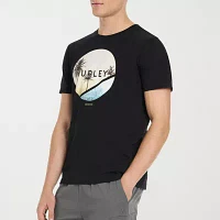Hurley Mens Crew Neck Short Sleeve Regular Fit Graphic T-Shirt