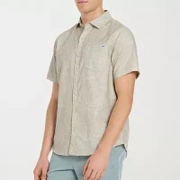Hurley Mens Regular Fit Short Sleeve Floral Button-Down Shirt