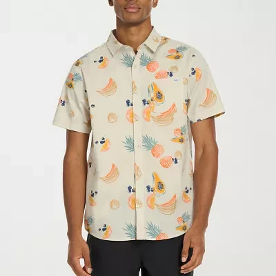 Hurley Mens Regular Fit Short Sleeve Button-Down Shirt