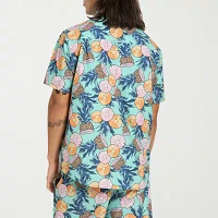 Hurley Mens Regular Fit Short Sleeve Floral Button-Down Shirt