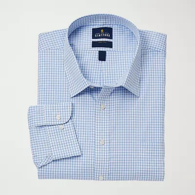 Stafford Big and Tall Smart Tech Mens Regular Fit Stretch Fabric Wrinkle Free Long Sleeve Dress Shirt