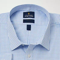Stafford Big and Tall Smart Tech Mens Regular Fit Stretch Fabric Wrinkle Free Long Sleeve Dress Shirt