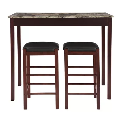 Faux Stone Paper Wrapped Top 3-pc. Pub Set