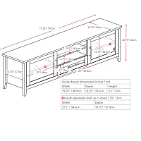 Jackson 71" Wide TV Bench