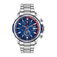 Citizen Avengers Marvel Spiderman Mens Chronograph Silver Tone Stainless Steel Bracelet Watch Ca0429-53w