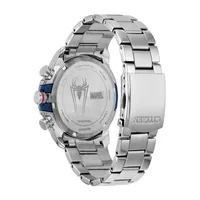 Citizen Avengers Marvel Spiderman Mens Chronograph Silver Tone Stainless Steel Bracelet Watch Ca0429-53w