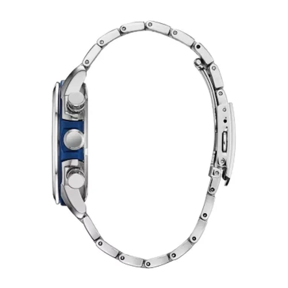 Citizen Avengers Marvel Spiderman Mens Chronograph Silver Tone Stainless Steel Bracelet Watch Ca0429-53w