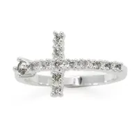 Sparkle Allure 2.5MM White Cubic Zirconia Pure Silver Over Brass Band