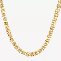 14K Gold 16 Inch Solid Byzantine Chain Necklace