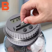 The Black Series Digital Coin-Counting Money Jar with LCD Screen