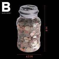 The Black Series Digital Coin-Counting Money Jar with LCD Screen