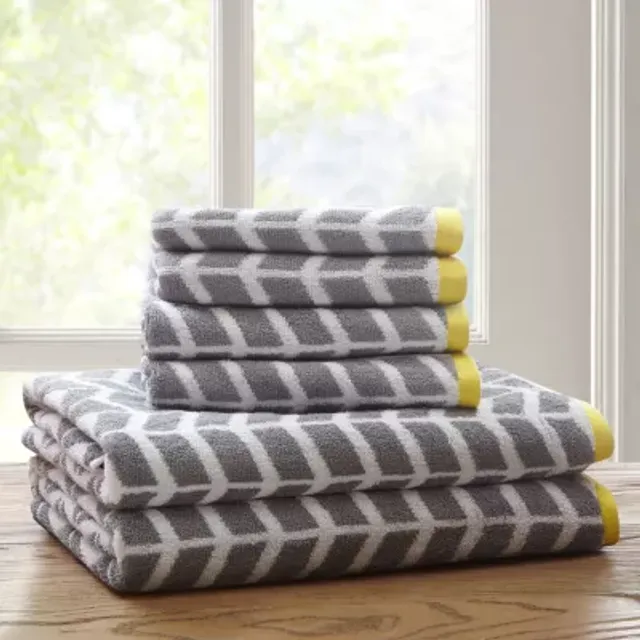 Intelligent Design Gwen 6-pc. Bath Towel Set, Color: Gray - JCPenney