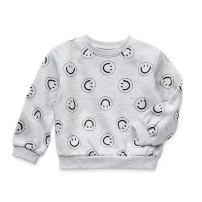 Okie Dokie Toddler Boys Crew Neck Long Sleeve Fleece Sweatshirt