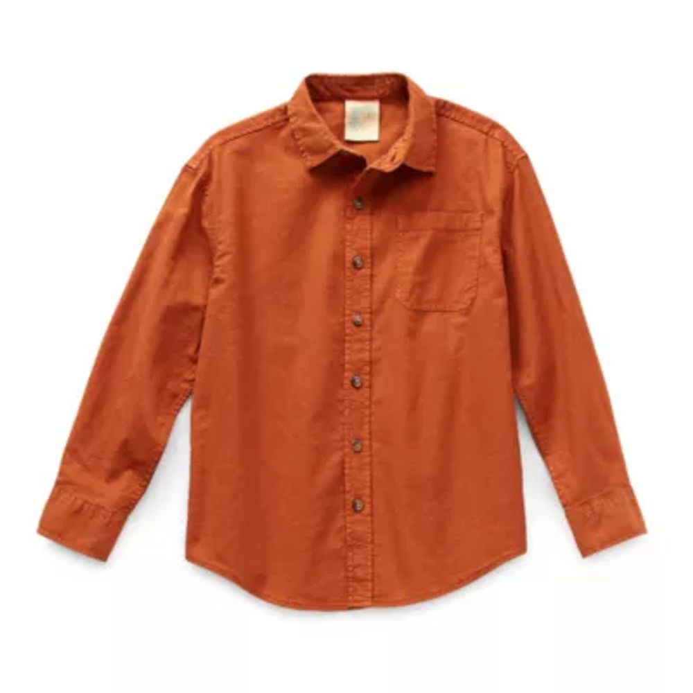 Thereabouts Little & Big Boys Long Sleeve Button-Down Shirt