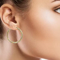 14K Two-Tone Gold Hoop Earrings