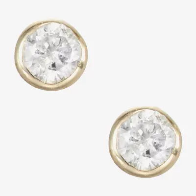 Diamond Accent Mined White Diamond 14K Gold 3mm Stud Earrings