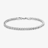 Mens Brushed Stainless Steel 22mm Foxtail Bracelet