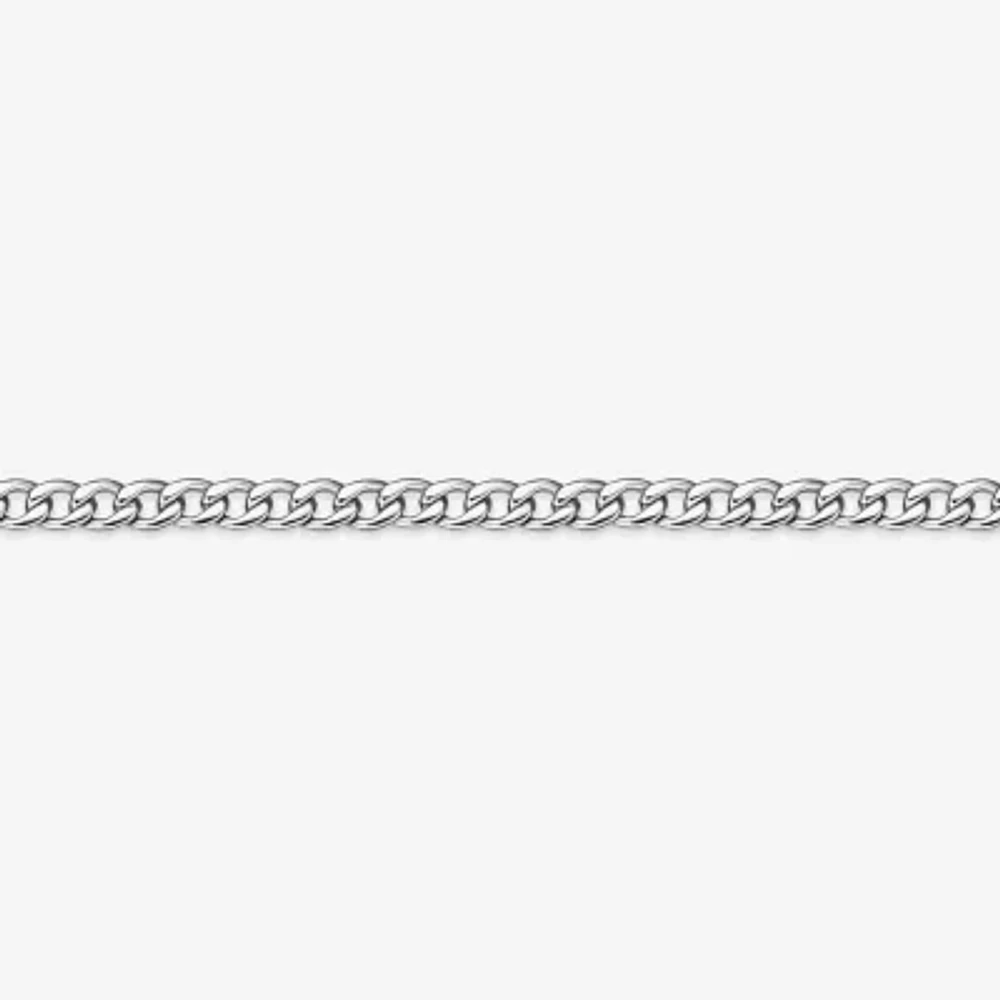 Mens Stainless Steel 7mm Curb Chain Necklace