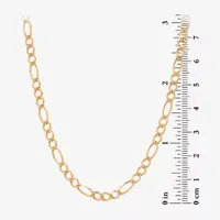 Made in Italy 18K Gold Over Silver Inch Solid Figaro Chain Necklace