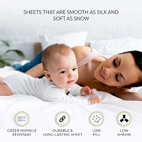 Purity Home 100% Cotton Ultra-Soft & Silky, Wrinkle-Resistant Sheet Set Pillowcases