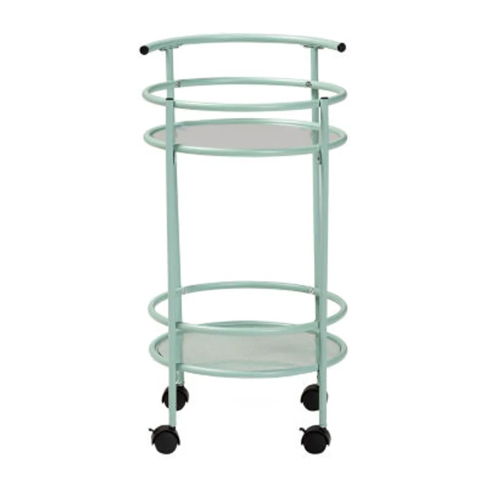 Newell Metal-Top Kitchen Cart