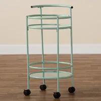 Newell Metal-Top Kitchen Cart