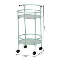 Newell Metal-Top Kitchen Cart