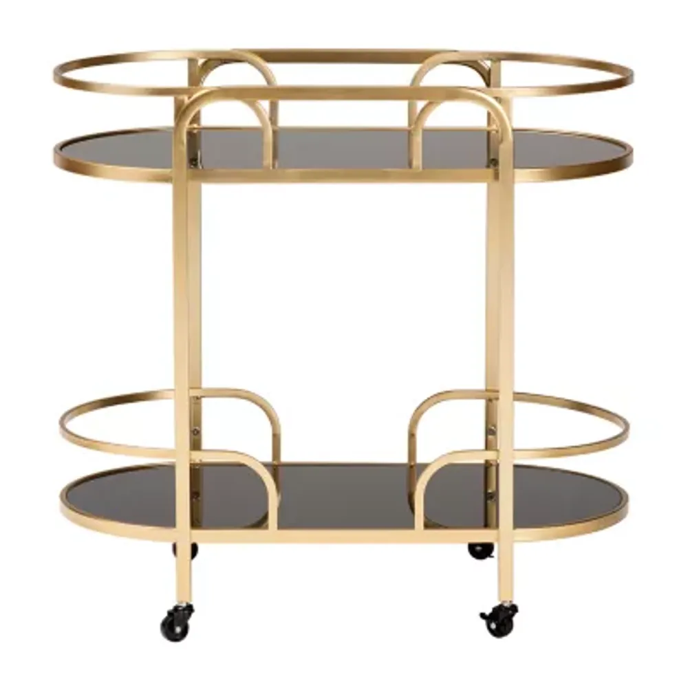 Leighton Metal-Top Serving Cart