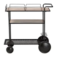 Huntley Wood-Top Serving Carts