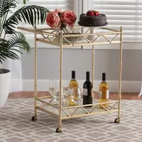 Mela Metal-Top Serving Cart