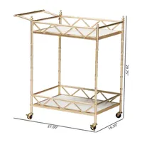 Mela Metal-Top Serving Cart