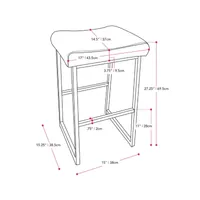 Milo 2-pc. Counter Height Upholstered Bar Stool