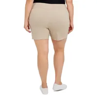 Hearts Of Palm Womens Mid Rise Pull-On Short Plus