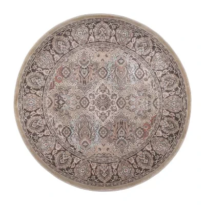 Garda Traditional Oriental Panel Kerman Area Rug