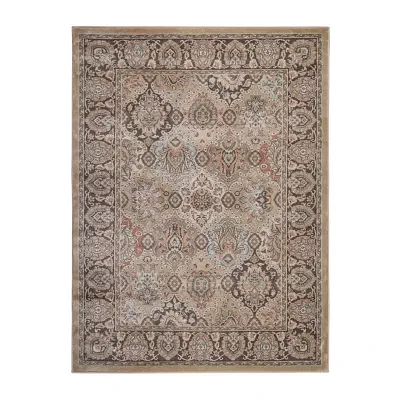 Garda Traditional Oriental Panel Kerman Area Rug