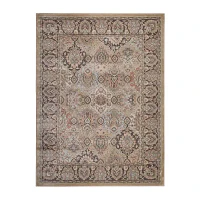 Garda Traditional Oriental Panel Kerman Area Rug