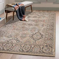 Garda Traditional Oriental Panel Kerman Area Rug