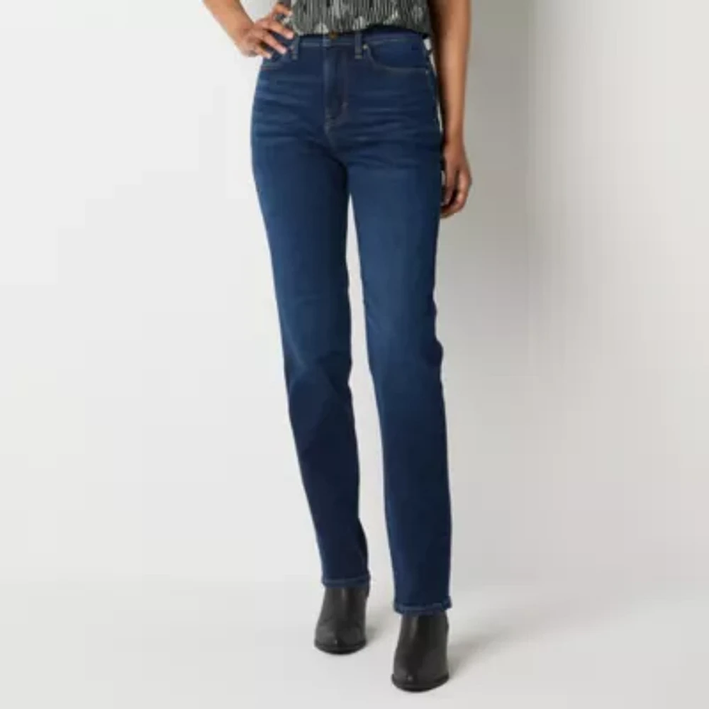 a.n.a Womens High Rise Straight Leg Jean